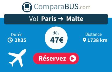 billet malte paris|22€ Vols pas chers de Paris pour Malte .